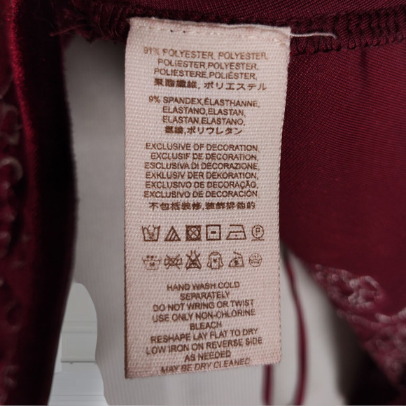 Free People Velvet Bandana Bling Halter Top Size M Maroon Hanky Hem Western - Picture 9 of 13